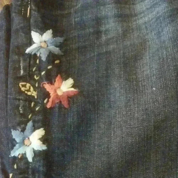 LUCKY LEGEND Sweet & Low 8/29 Jeans Embroidery Embellished - Picture 2 of 7